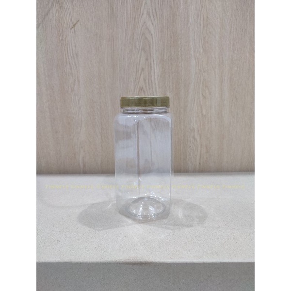 Toples Plastik 500ml 700ml Hexagonal / Toples Segi Enam / Toples Bawang / Toples Jar Kue Snack