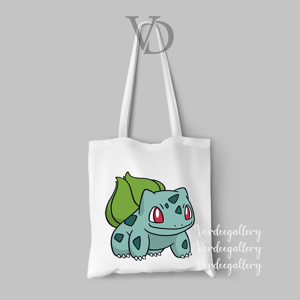 TOTE BAG BAHAN KANVAS pokemon / totebag anime jepang japan pikatchu / TAS BELANJA KEKINIAN