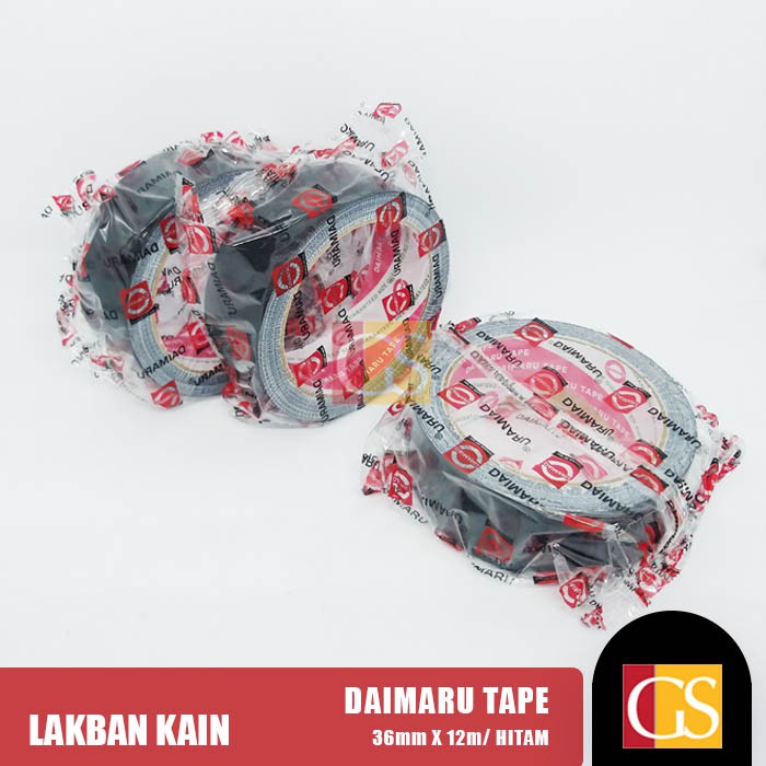 

Cloth Tape / Lakban Kain / Lakban Jilid Daimaru 1.5 inch 36 mm 12m Hitam