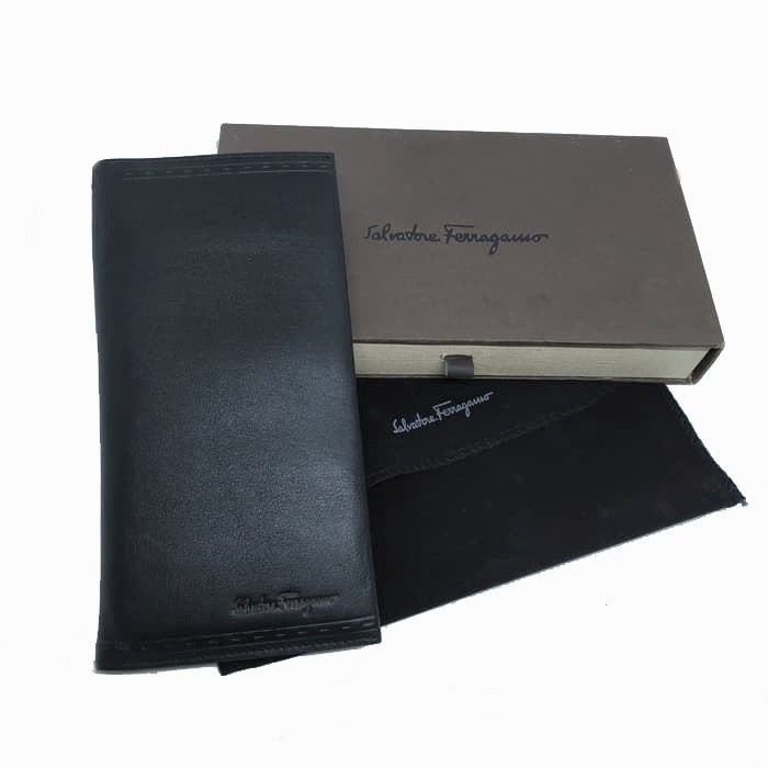 Dompet panjang pria kulit asli import 6605A Black