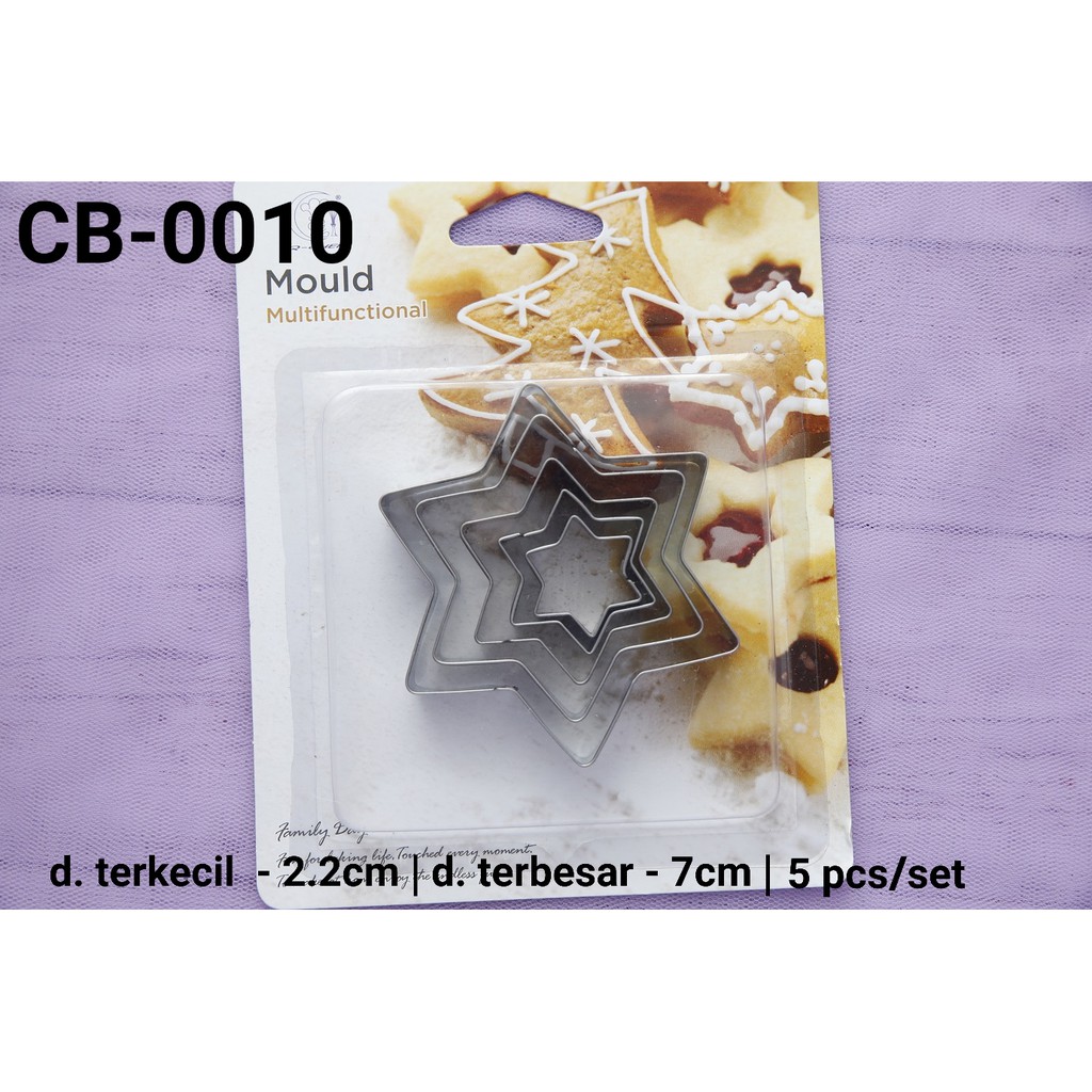 [Istana Baking] Fondant gumpaste clay cookie cutter stainless bintang star