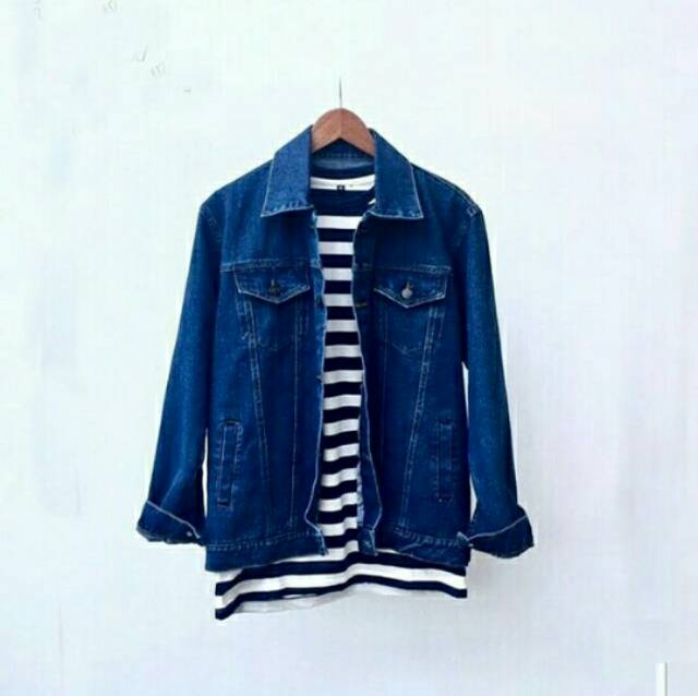 Jaket Jeans DISKON Oversized Biowash