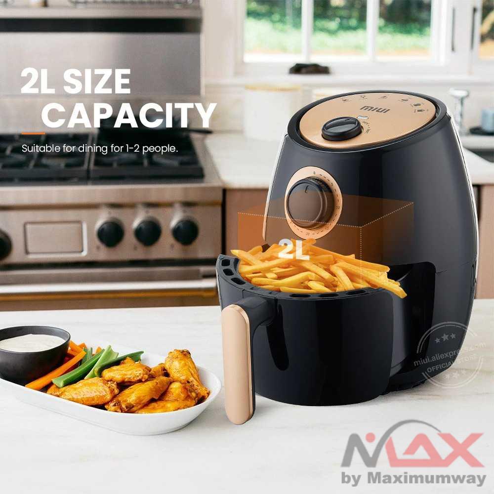 Penggorengan Elektrik MIUI Smart Air Fryer Mesin Penggoreng Udara 2L - AF-8061 Warna Hitam