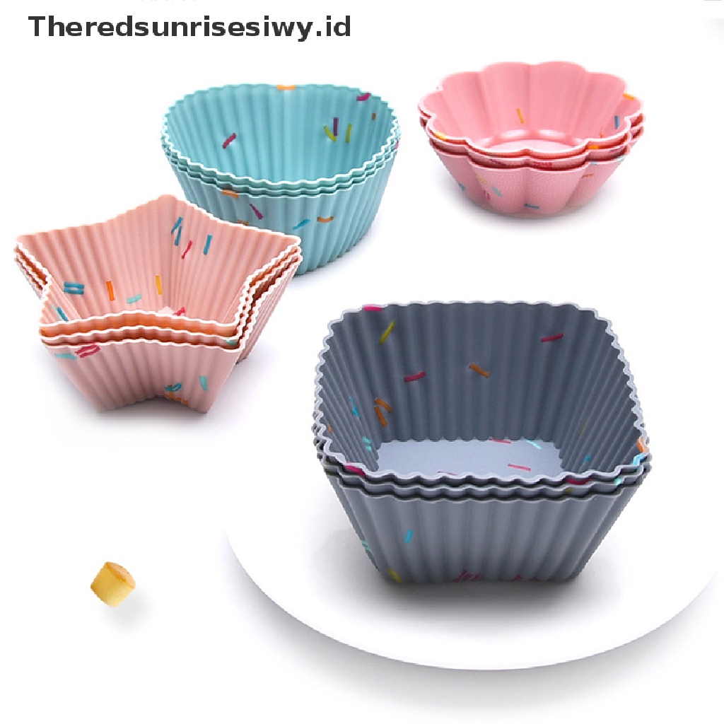 # Alat Rumah Tangga # 12pcs Cetakan Kue Muffin Bahan Silikon Untuk Baking