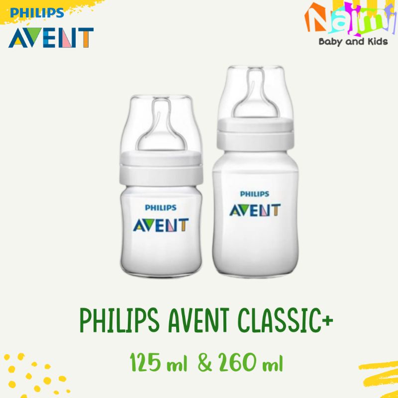 Philips Avent Classic+ Feeding Bottle 125ml 260 ml Botol Susu Bayi