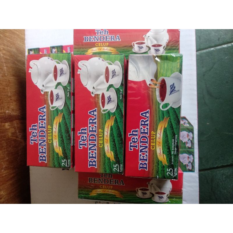 

Teh bendera celup saset 1 pcs isi 25