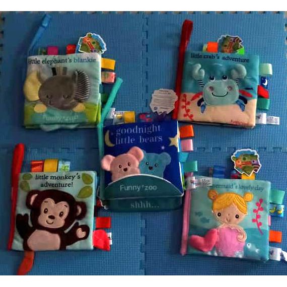 Buku Kain/Animal 3D Book/My Quiet Book/Soft Cloth Book/Buku Kain/Book Rattle Cloth Books Learning An