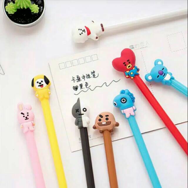 

Pen karakter lucu BTS isi 12 pcs