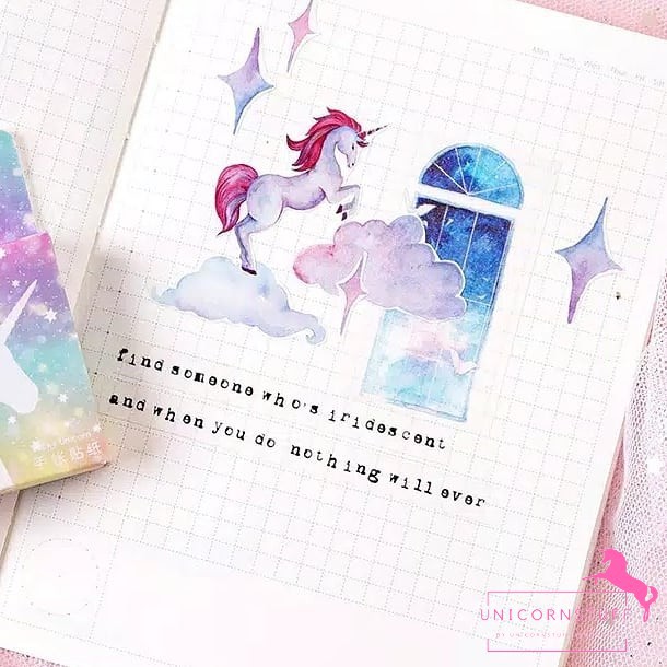 Sticker Unicorn Sticker Notebook Diary DIY Lucu