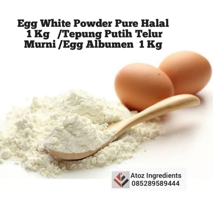 

BISA COD Egg White Powder 1 kg halal/Tepung Putih Telur Murni/Egg Albumen 1kg