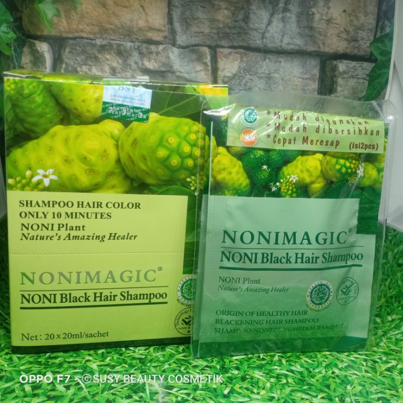 [ BPOM ]SHAMPO NONIMAGIC BLACK HAIR PERBOX ISI 20 SACET