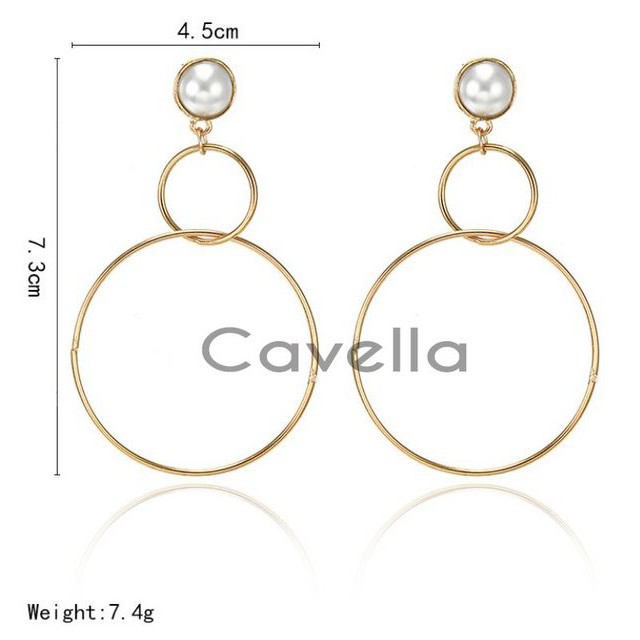 Premium Earring Anting by Cavella - Model : Pearly ER008