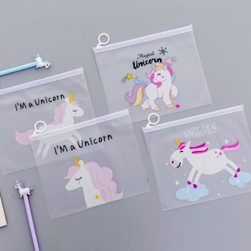 

ZIPPER BAG TRANSPARAN UNICORN & PINK PANTHER / TEMPAT PENSIL UNICORN