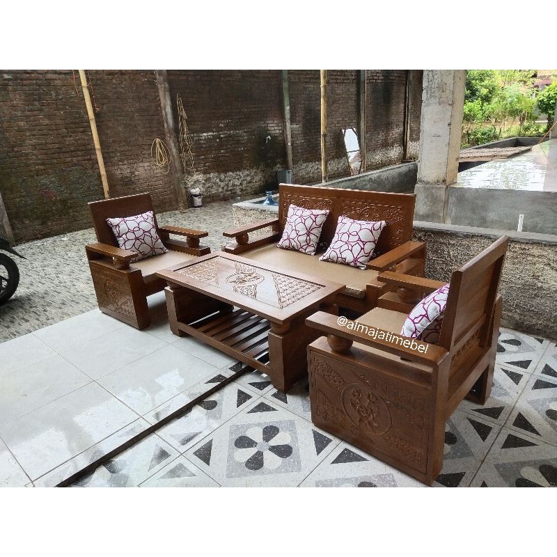 kursi tamu jati / kursi tamu / kursi tamu minimalis / kursi jati