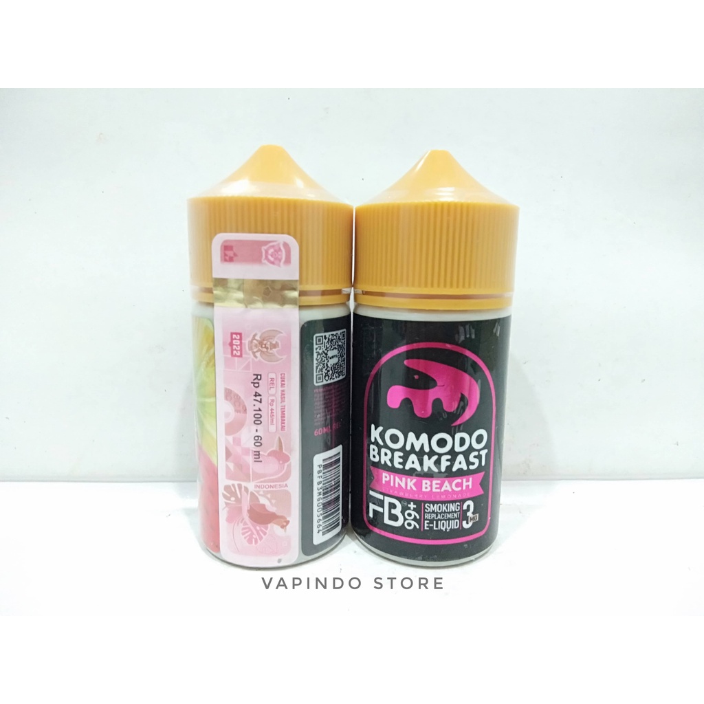 KOMODO BREAKFAST PINK BEACH 60ML 3MG STRAWBERRY LEMONADE BY MOVI