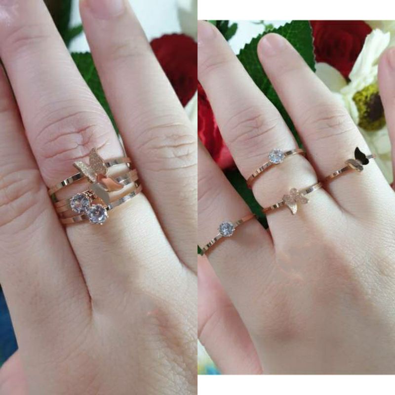 GG cincin Kupu-kupu 4 in 1 Titanium