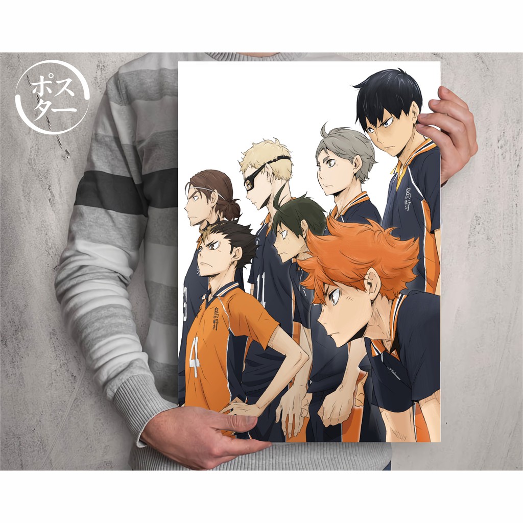 Koleksi Poster Anime Haikyuu - Size A3+-Karasuno A