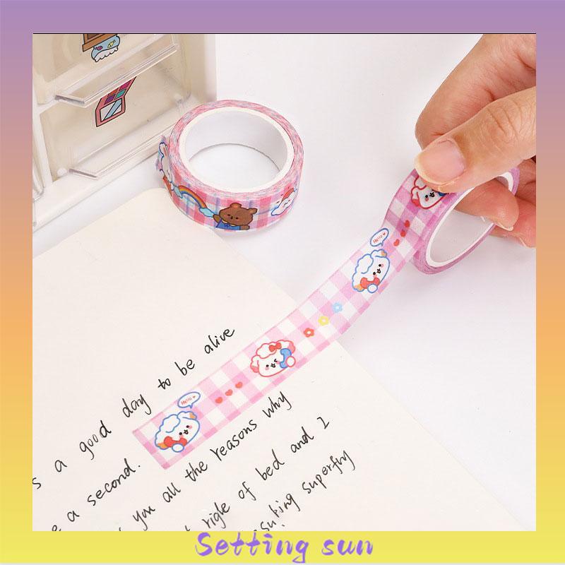 1 Pc Hewan Lucu Washi Tape Decor Masking Tape Jurnal Scrapbook Dekorasi DIY TN