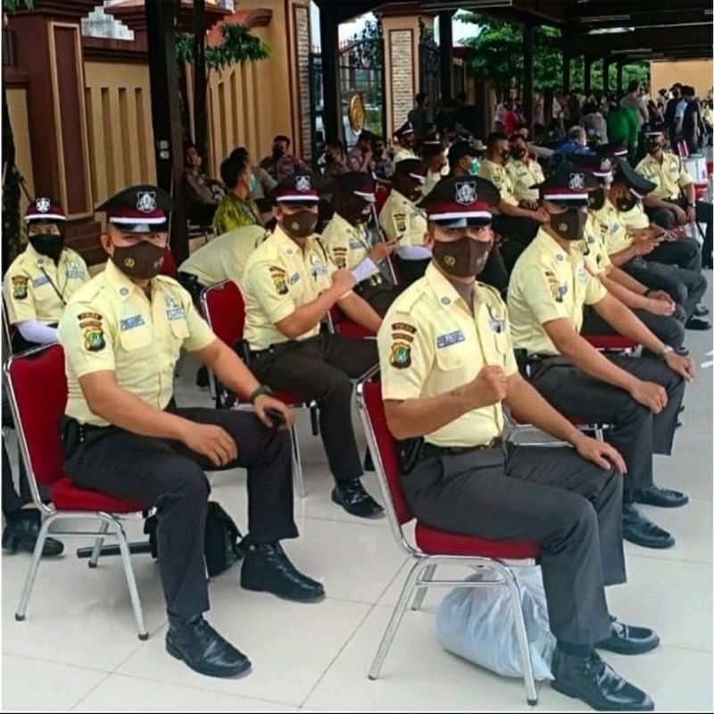 Pdh Satpam Cream Terbaru / Seragam Security Krem / Setelan Baju Satpam 2022 Lengan Pendek / Setelan Baju Celana Security 2022