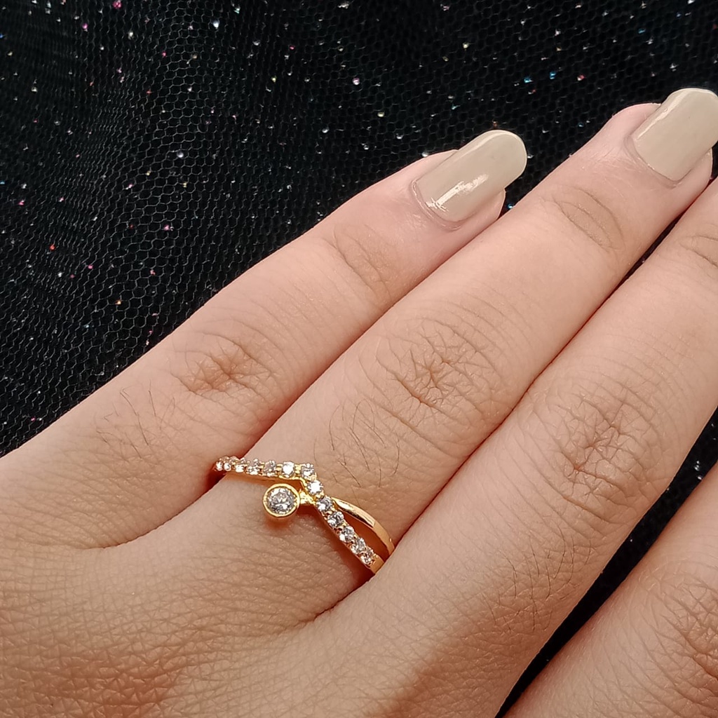 Cincin Emas 17K - 1.35 gr Kadar 750 - 1230