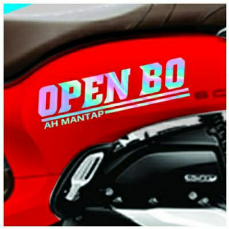 stiker OPEN BO bodi scoopy/ All motor