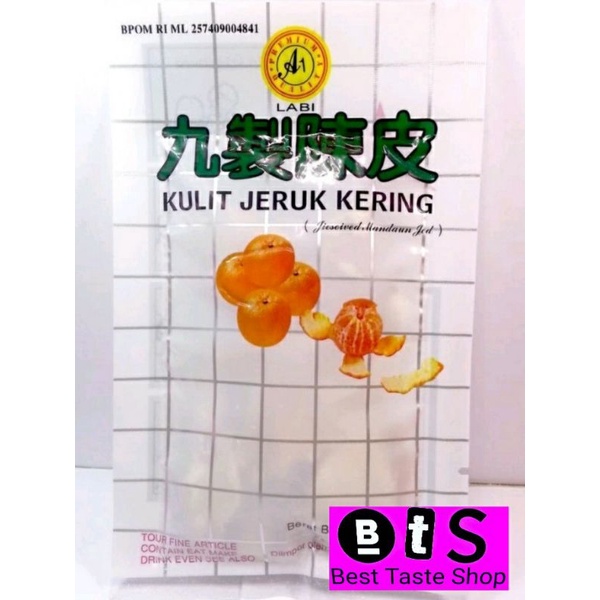 

Manisan Kulit Jeruk Mandarin 25gr / Bai Quo Preseved / Labi