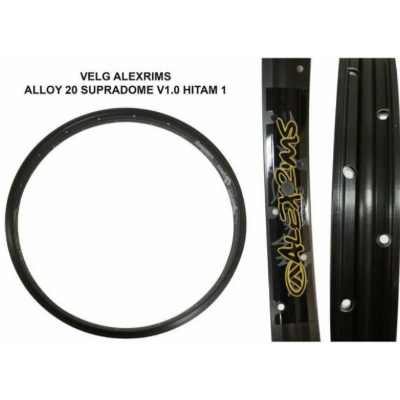 velg rims alexrims supradome, sepasang velg bmx, rims bmx street