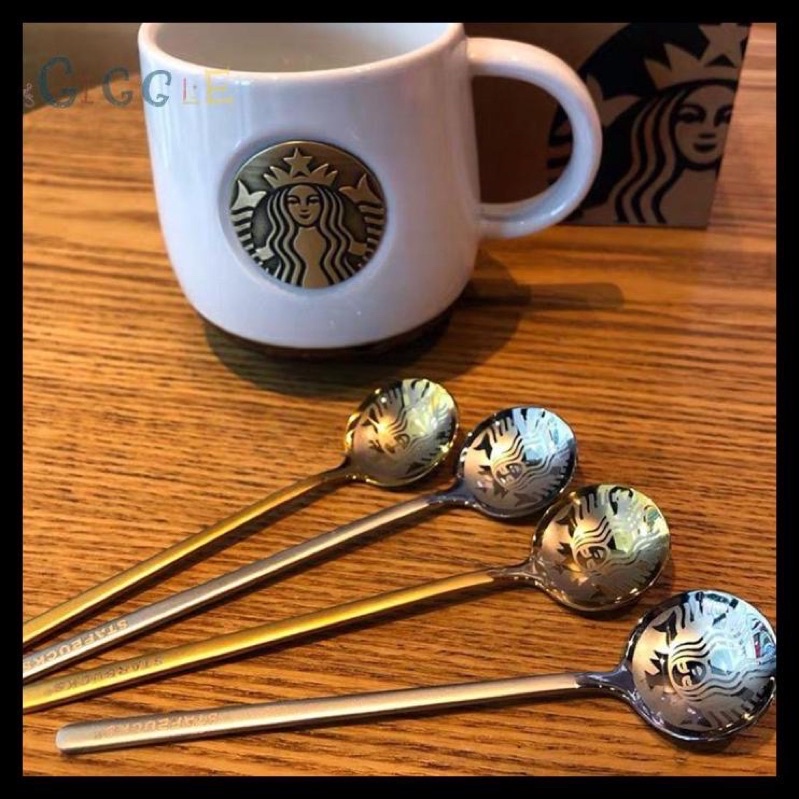 Sendok Pengaduk Cutlery Starbucks Teh Kopi Tea Coffee Spoon Elegant Stirrer Mewah