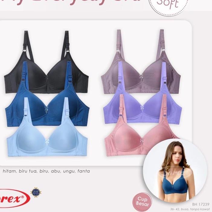 ❂ Bra Sorex TANPA KAWAT/BH sorex 17239 super soft/CUP BESAR C UK 36-42 ➫