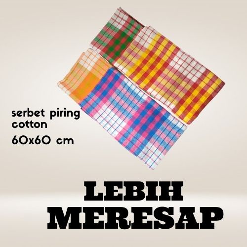 Lap Kain Serbet Piring Lap Piring Katun