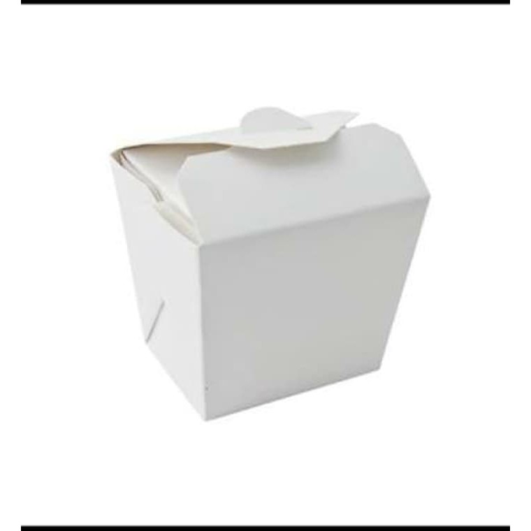 Paper Food Pail Medium 10 0z - Rice Box - Box Bento - White - 100z Isi 100pcs