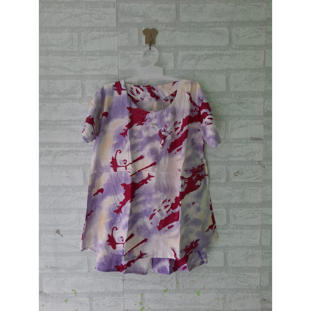 setelan babydol atau piyama anak shibori