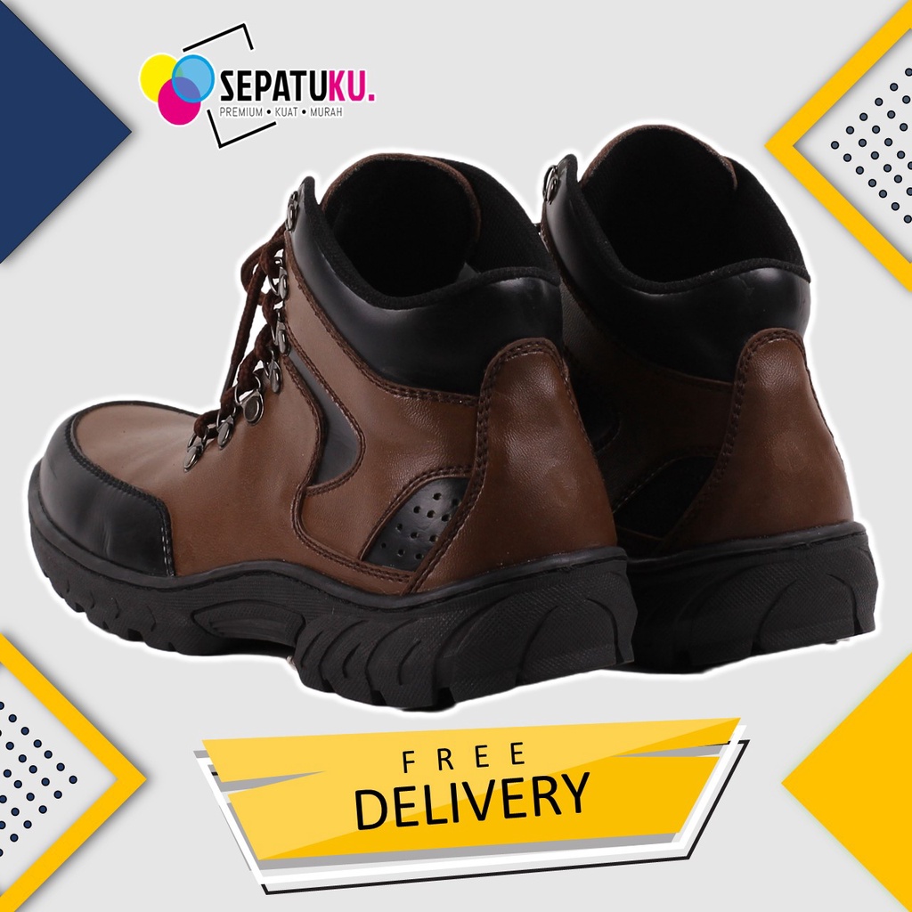 Sepatu Pria Keren Sepatu Pria Murah Sepatu Boots Safety Boot Pria Murah Spatu Pria Casual Sepatu Boots Boot But Pria Sport Original Sepatu Cowboy Sepatu Cowok Keren - Dragon-4
