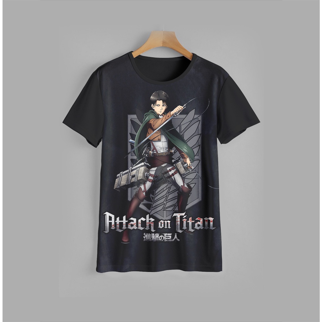 Kaos Anak anak Attack On Titan v5 keren 3D Baju Anak Attack On Titan 3D Pakaian Anak