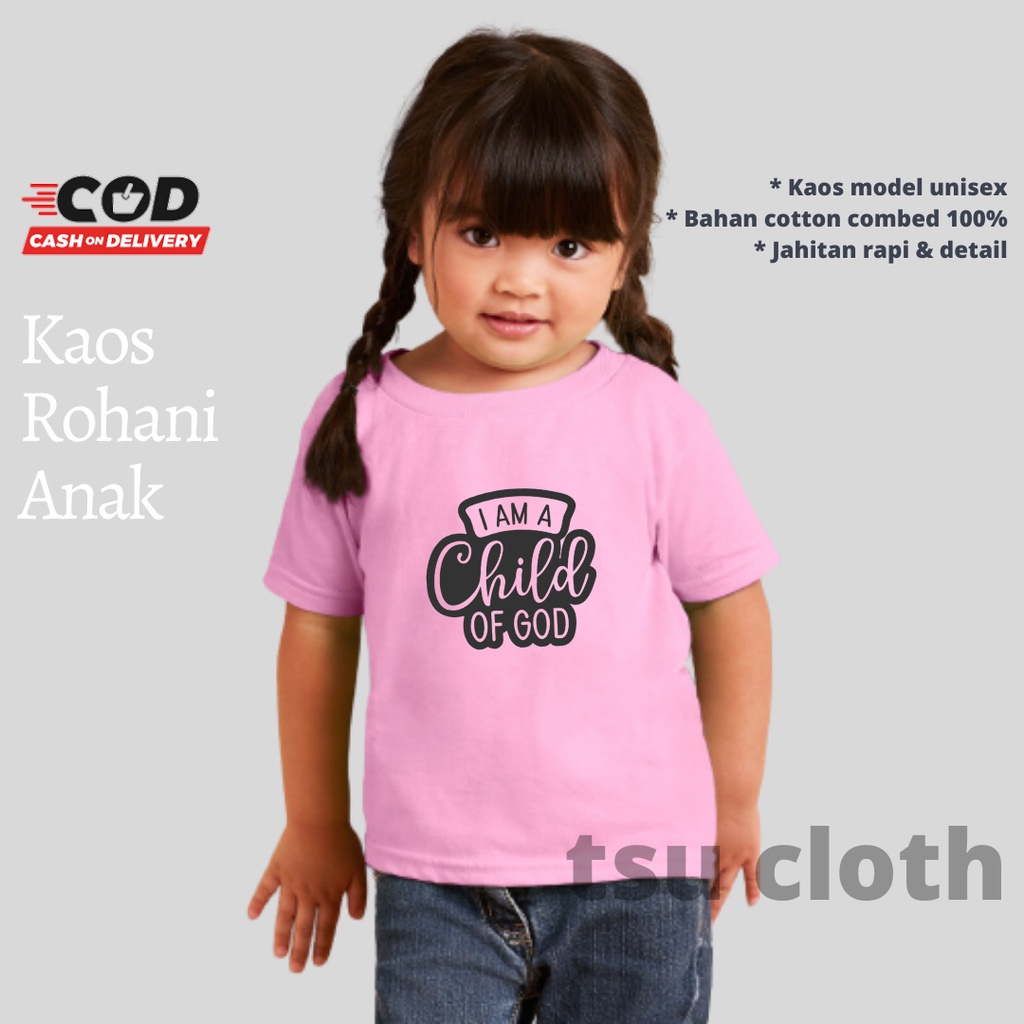 KAOS ROHANI ANAK / BAJU ROHANI ANAK / KAOS ANAK ROHANI / BAJU KRISTEN ANAK / KIDS ROHANI T-SHIRT