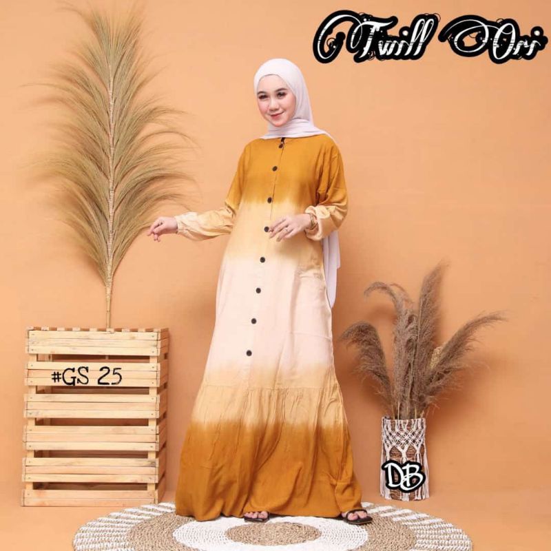 Gamis Twill Gradasi/Twill Ori