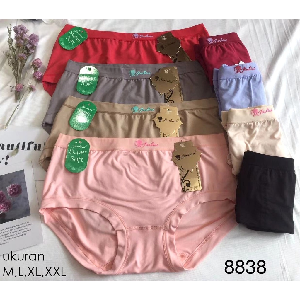 Per 6 Pcs / 12 Pcs | CD Celana Dalam Wanita Jiashini | Size M / L / XL / XXL |