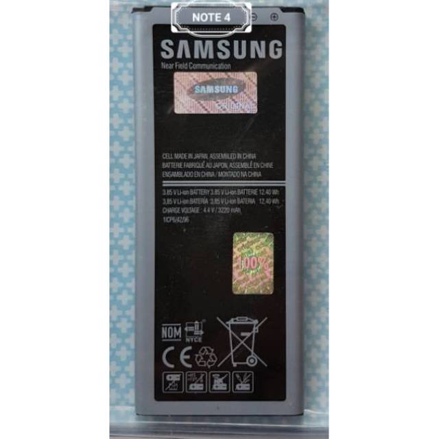 Baterai Original For Samsung Galaxy Note 4 N910 N910C Battery Batre