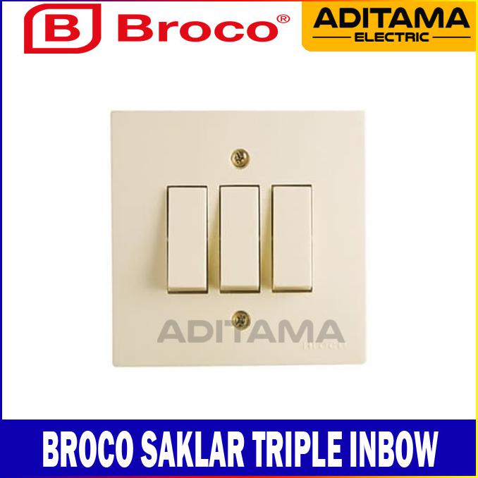 Dijual Saklar Triple Broco/Broco Saklar Triple Ib-6613 Bagus
