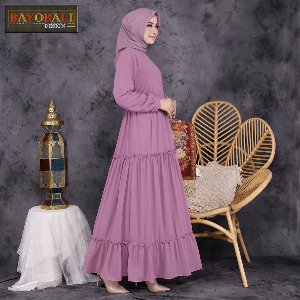 Baju Gamis Wanita Terbaru | Gamis Ceruty Babydoll Jumbo|Fashion Muslim Wanita Termurah |Gamis syari-lilac