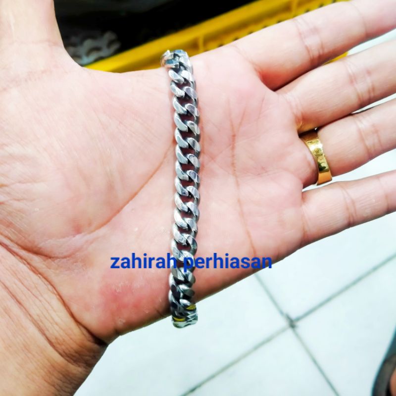 GELANG TANGAN PRIA RANTAI BAHAN BAJA ANTI LUNTUR