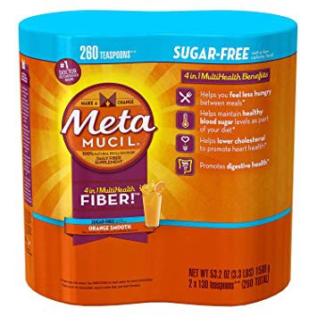 Metamucil Orange Smooth Sugar Free 260 Teaspoons (2 Pack)