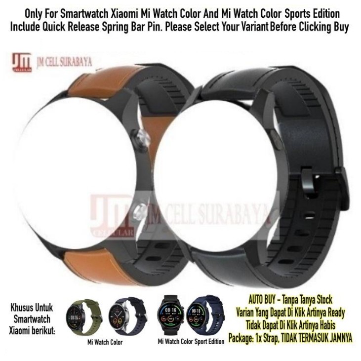 Tali Jam Watch Strap Xiaomi Mi Watch Color / Sports Edition - Hybrid Rubber Leather