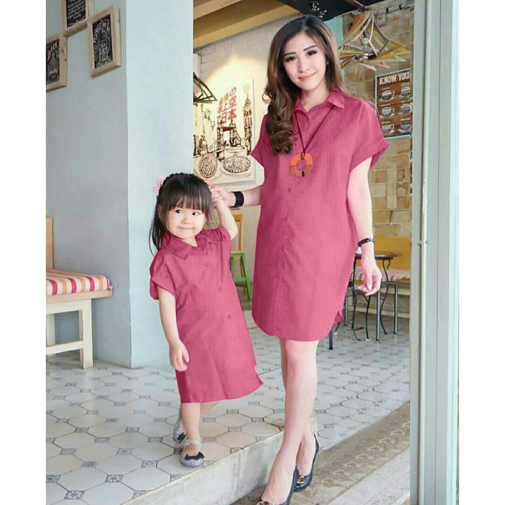 Set Couple  Mom Kids  Longhem set baju  ibu anak baju  