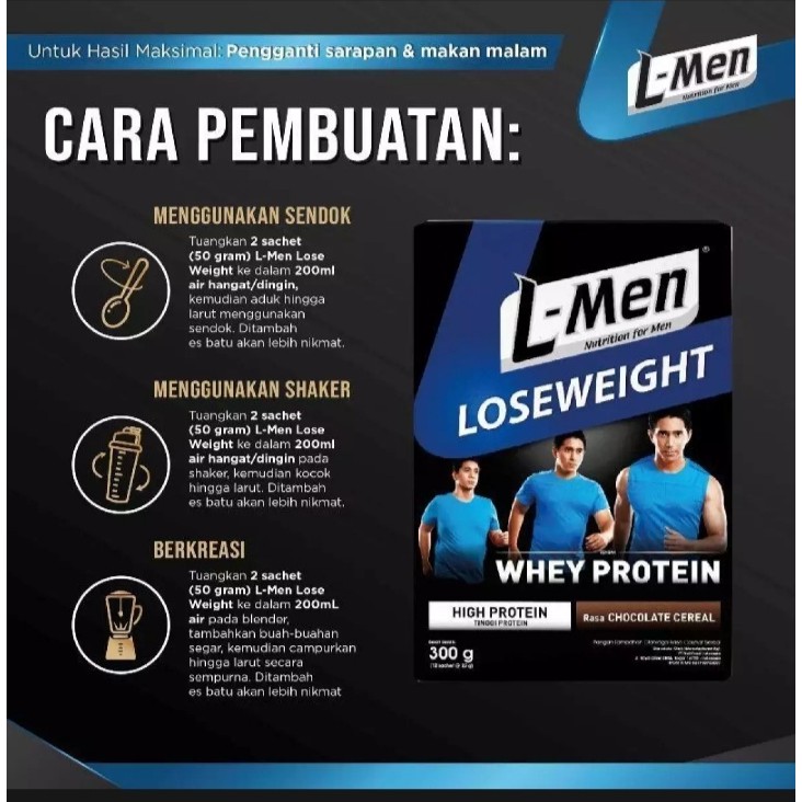 L-Men Susu Penambah Berat Badan L-Men Gain Mass Banana/Chocolate/Taro 225 gram