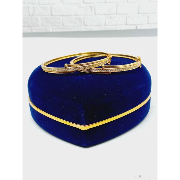 GELANG PERAK ASLI SILVER 925 LAPIS EMAS/GELANG BANGLE LISTRING CART*ER MP 1 BARIS/ASLI SILVER/GELANG FASHION WANITA