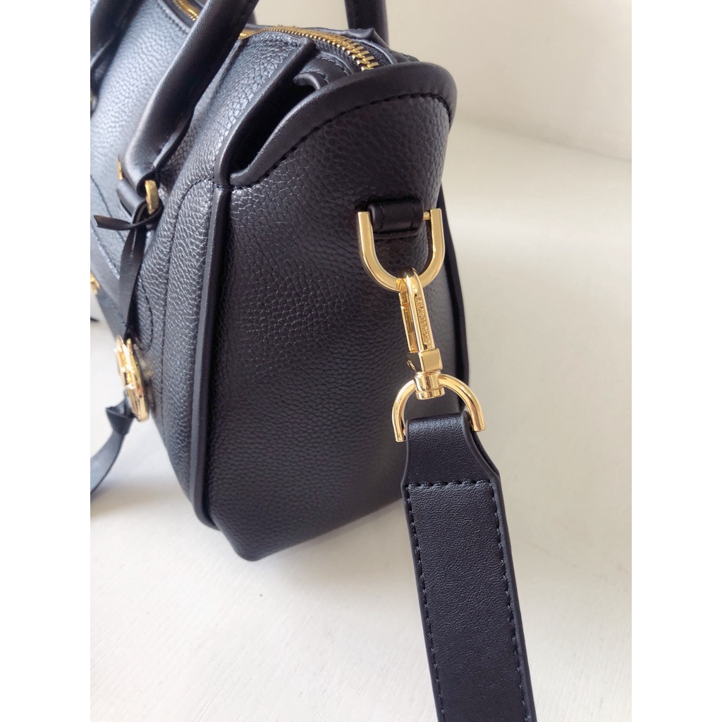 [Instant/Same Day] 039  black  M-K Michael Kors Smiley Studded Biker Bag Ladies Handbag Shoulder Bag Crossbody Bag ttb