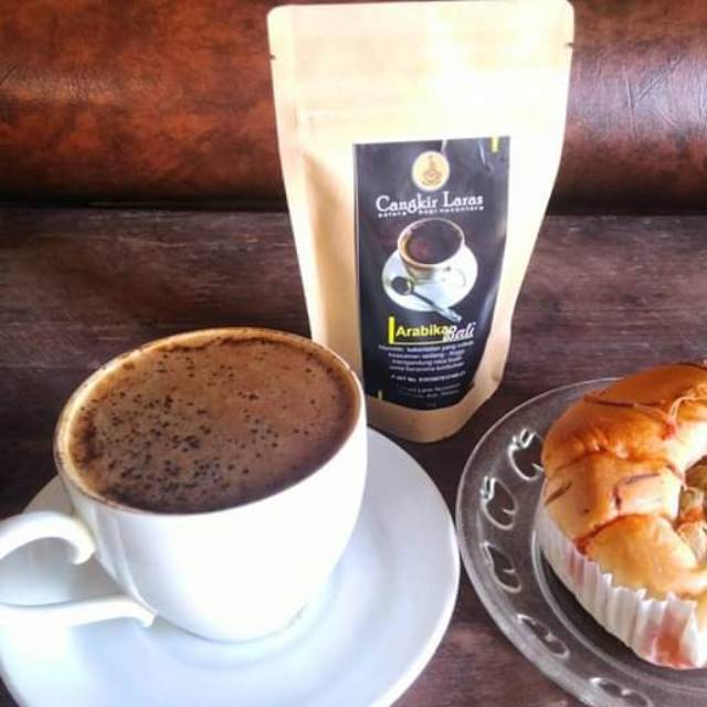 

Kopi bubuk arabika bali kintamani cangkir laras
