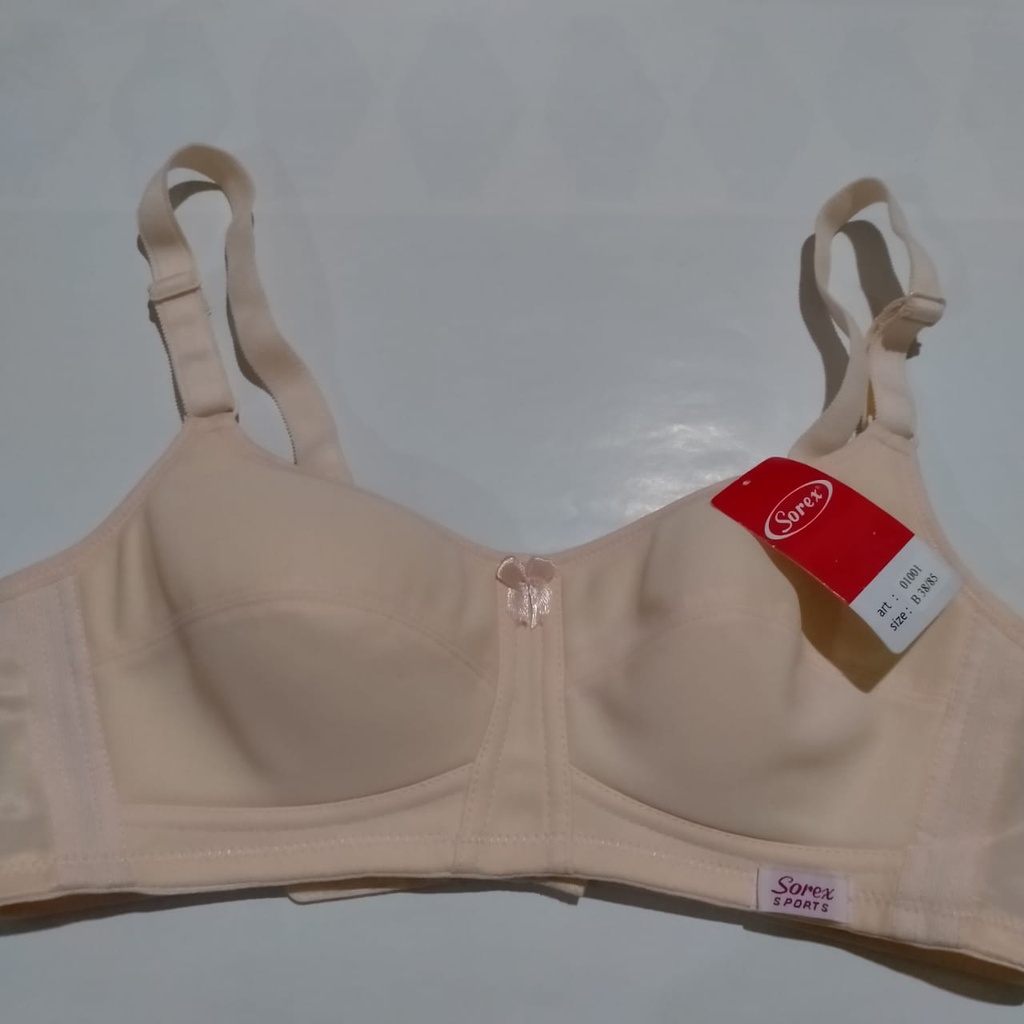 Bra / BH / pakaian dalam wanita Sorex 01001 busa tipis cup kecil tanpa kawat kait 2 34-40