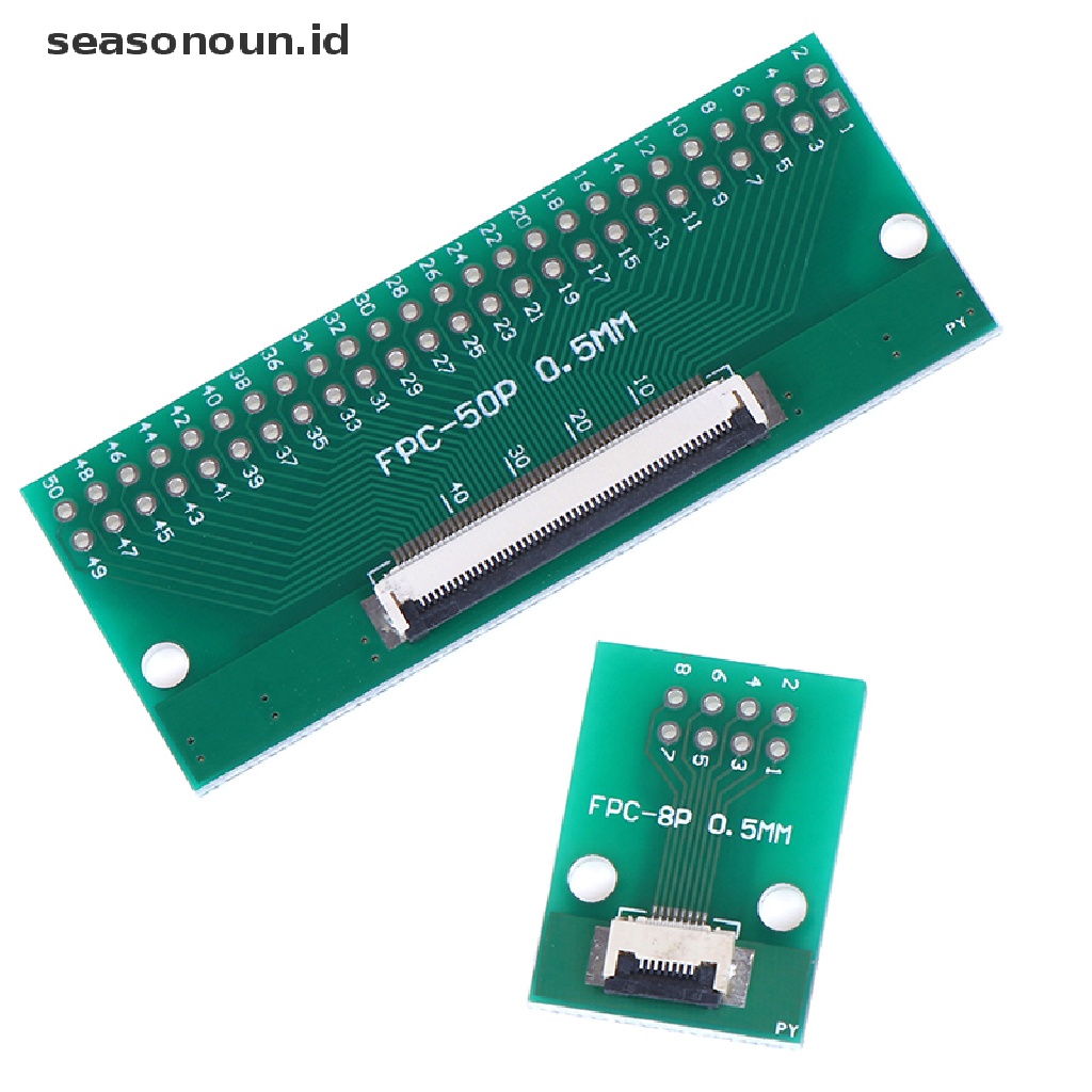 Papan Adapter Konverter PCB 8P / 12P / 20P / 24P / 50Pin 0.5mm FFC FPC Ke DIP 2.54mm